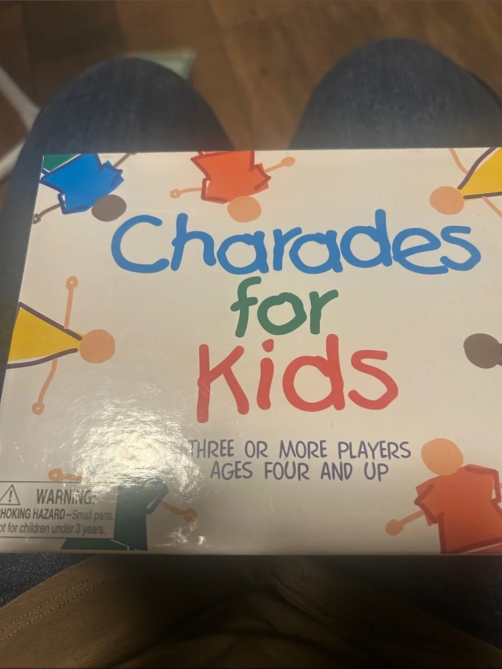 Charades for Kids Party Game - White, Blue, Red